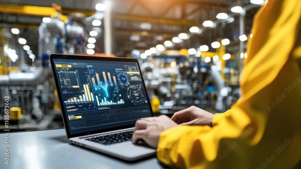 Aufkleber Real-time Data Analysis in a Modern Factory Environment