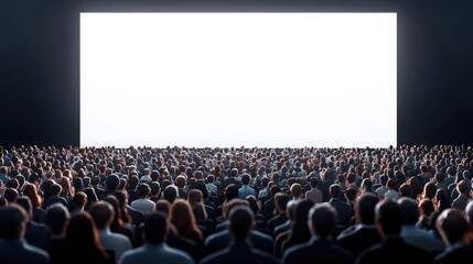 Cinematic experience audience engagement at a film screening movie theater visual media dark environment wide view mass communication