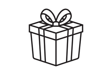 Gift icon.gift icon silhouette vector .present illustration