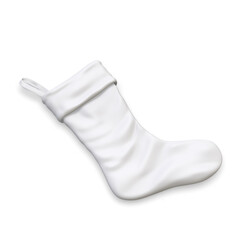 Blank Christmas stocking blank template 3d render illustration.