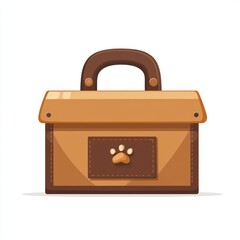 Pet Dog Bag - Brown Cartoon Style