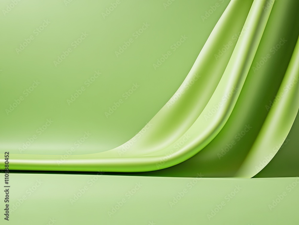 Aufkleber elegant light green fabric drapery with soft curves and smooth texture creating a calm and serene at