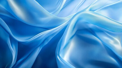 Fototapeta premium Stunning Blue Fabric Texture: A Close-up View of a Flowing, Smooth Material