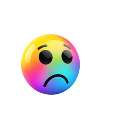 Fototapeta premium Rainbow Sad Face Emoji