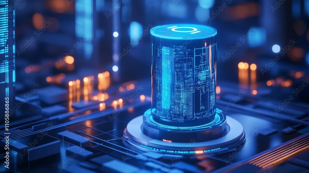Poster ai powered glowing security system in real time visualization