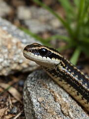 Obraz premium Cute little garter snake in Benezette, PA.