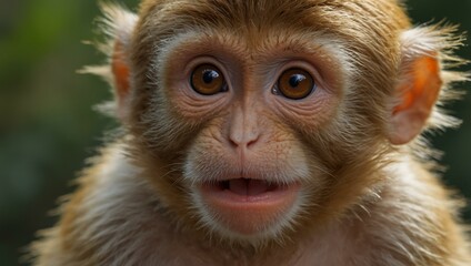 Obraz premium Cute monkey (with a playful expression).