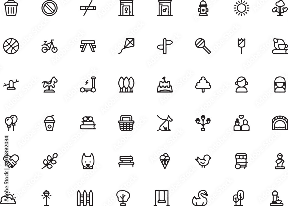 Poster set of icons business simple symbol vector collection