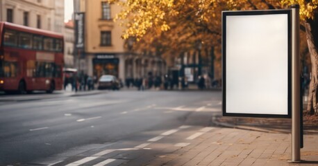 Mockup of street advertising poster, street advertising, marketing