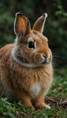Fototapeta premium Cute rabbit in nature.