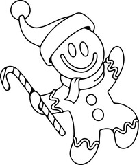 gingerbread line art