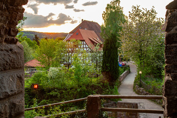 Ruine der Burg Zavelstein im Kreis Calw in Baden-Württemberg, Nordschwarzwald. Ruins of Zavelstein...