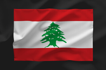 Naklejka premium LEBANON FLAG