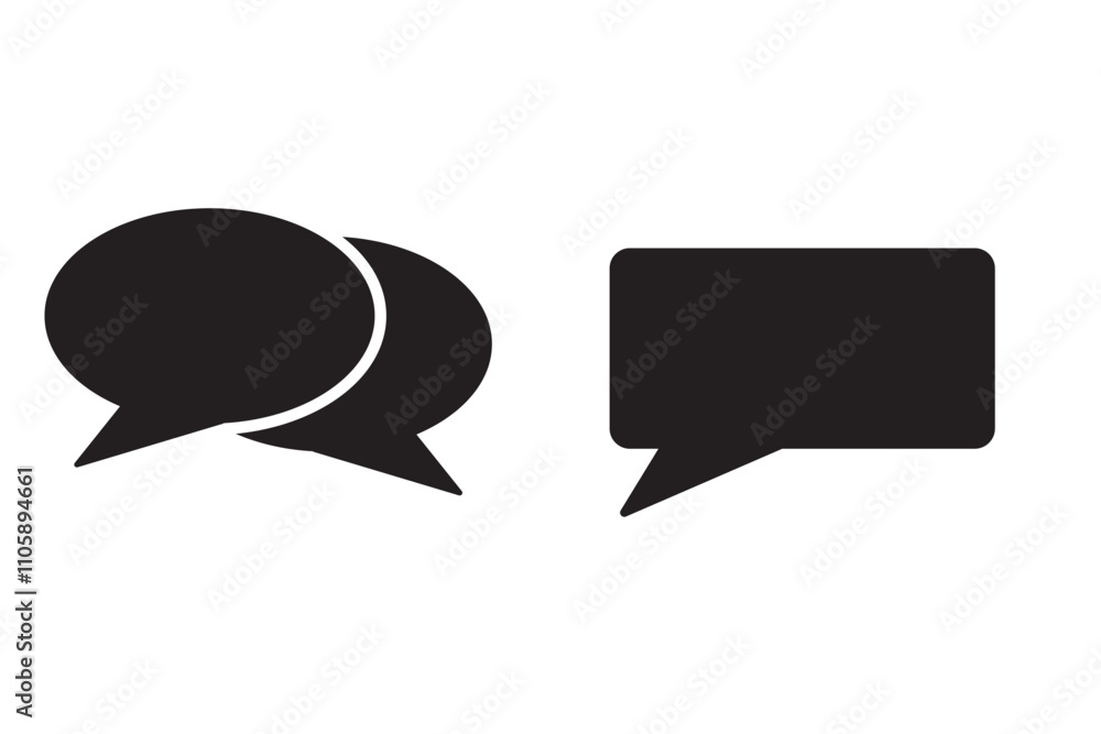 Canvas Prints comment icon speech bubble symbol. speech bubble collection . cloud speech bubbles collection. black