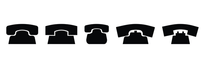 Phone icon set. Telephone symbol. Contact us. Vector illustration.