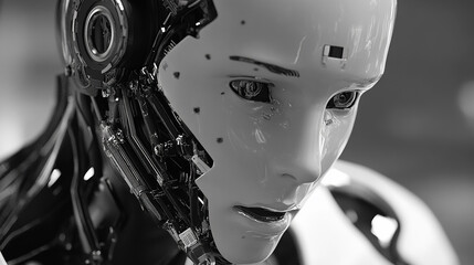 Fototapeta premium Digital innovation comes alive with dynamic representations of artificial intelligence.