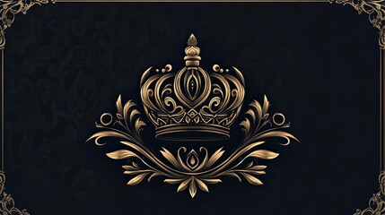 Ornate Gold Crown with Elegant Floral Design