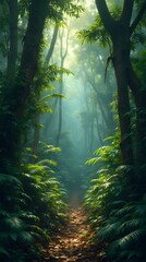 Fototapeta premium The dense tropical jungles
