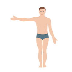 Fototapeta premium Man body, model. Body. Handsome man