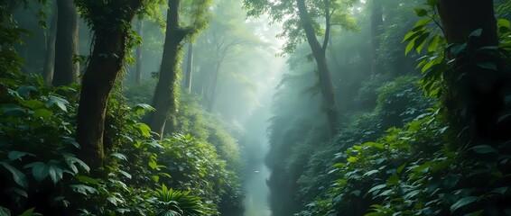 Fototapeta premium The dense tropical jungles