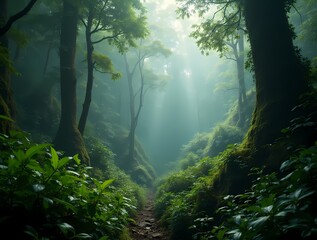 Fototapeta premium The dense tropical jungles