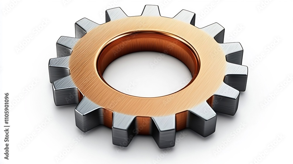 Aufkleber sleek circular settings gear icon for software or app interfaces