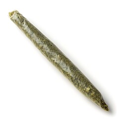Obraz premium Isolated marijuana blunt photographed vertically against a neutral surface