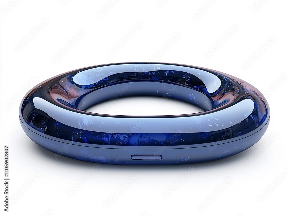Poster glossy phone icon with traditional handset shape symbolizing calling features in smooth modern desig