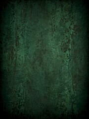 Obraz premium Dark green grunge background with distressed textures.