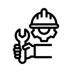 1 engineering line icon illustration vector graphic