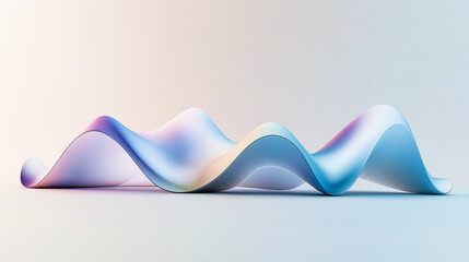 Discover the beauty of flowing waves in soft pastel colors. This abstract design showcases smooth curves, creating a serene and modern aesthetic for any space.