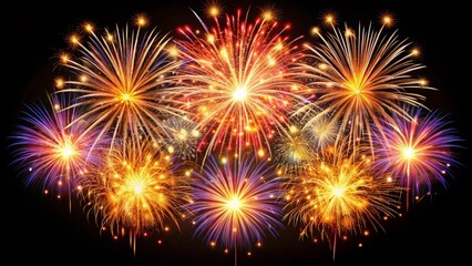 Naklejka premium fireworks on the night sky