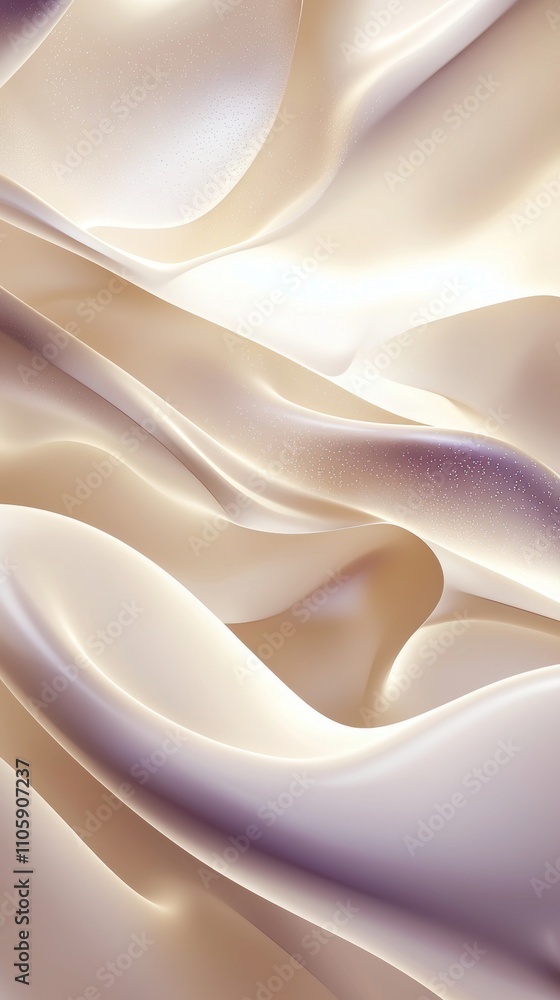 Aufkleber luxurious golden silk or satin fabric flows and folds, creating an elegant and smooth texture with h