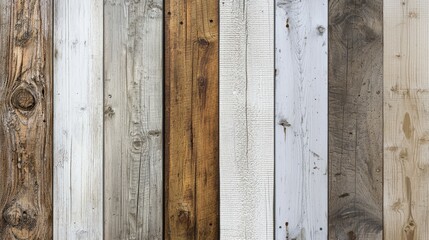 Vertical Whitewashed Wooden Planks Smooth Surface Rustic Textured Background