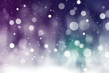 Obraz premium A dreamy, abstract winter background soft bokeh lights amidst snowfall, perfect holiday designs themes.
