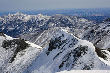 snow covered mountains