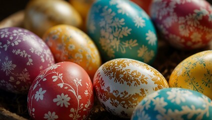 Fototapeta premium Decorative Easter eggs.