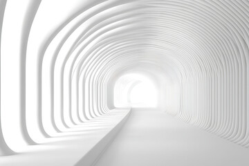 White stripe pattern futuristic background. 3d render illustration,