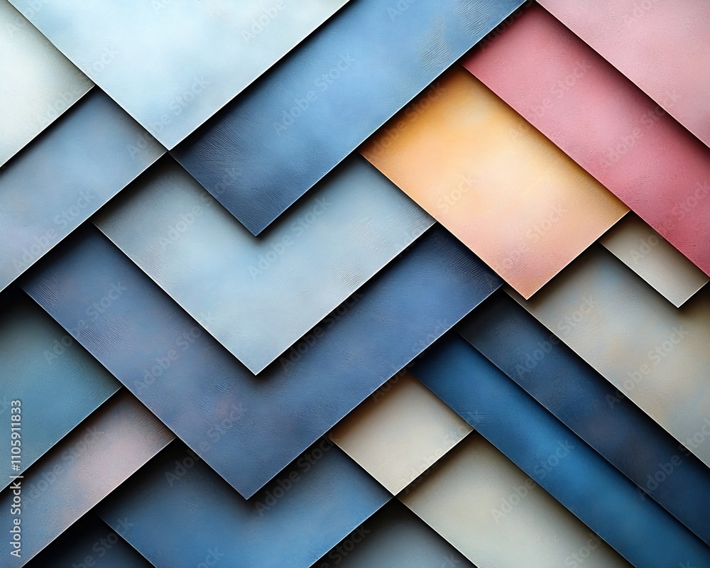 Poster minimalist geometric abstract background with intersecting lines and soft gradient colors