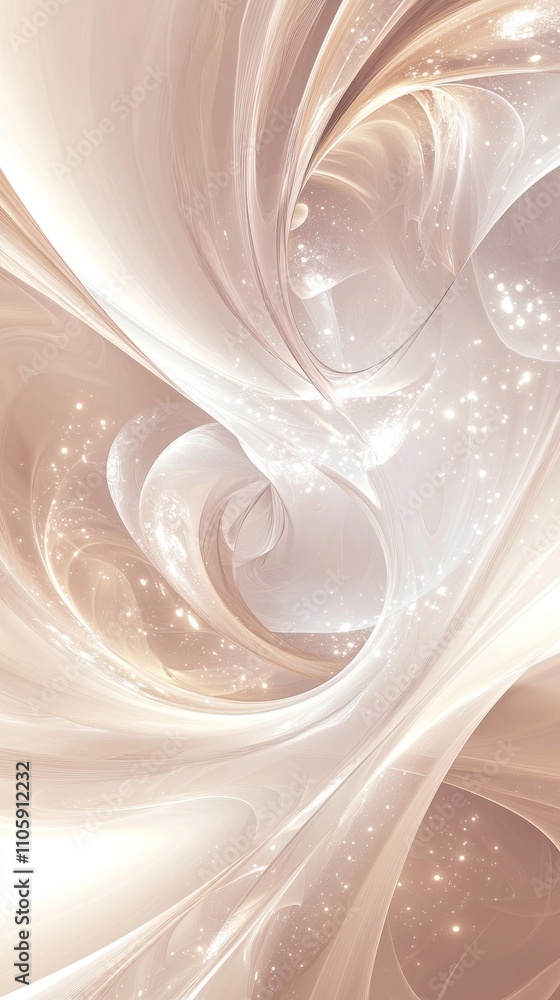 Poster gentle beige swirls intertwine, creating an elegant and sophisticated abstract background, with subt