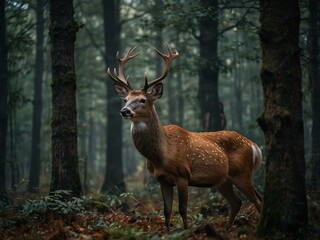 Fototapeta premium Deer in a forest.