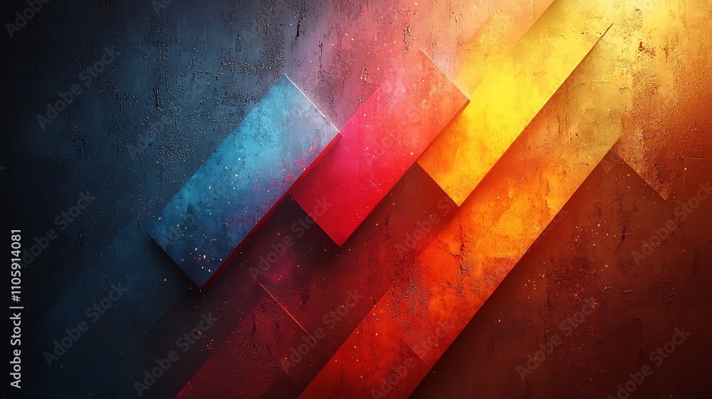 Poster minimalist abstract geometric background with upward pointing arrows and lines against light gradien