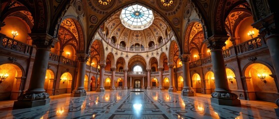 Palau de la Musica Catalana Barcelona AI Photo, Architectural Landmark, Majestic, Stunning, Depth, Mood, Lighting, Atmosphere, Style, Quality, Additional Elements