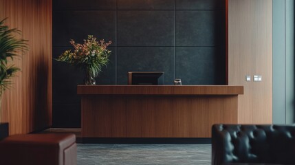 Modern Reception Area with Elegant Design and Decor