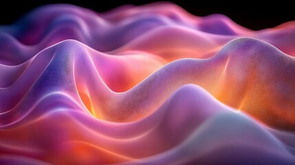 Obraz premium Fluid Geometric Abstract Background in Pastel Hues with Organic Flowing Lines and Shapes