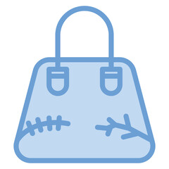 recession icon blue line and blue fill depiction of economic recession