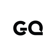 GQ monogram logo design letter text name symbol monochrome logotype alphabet character simple logo