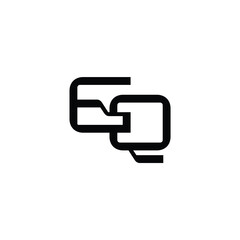 GQ monogram logo design letter text name symbol monochrome logotype alphabet character simple logo