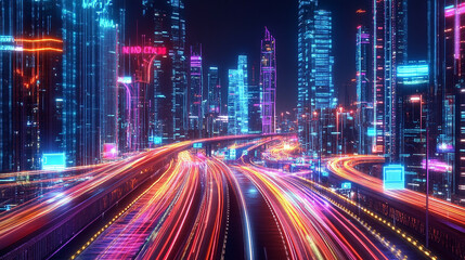 Vibrant connections represent real-time data sharing through intelligent systems.