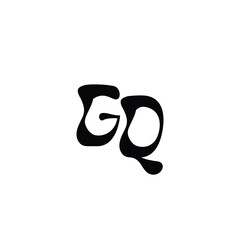 GQ monogram logo design letter text name symbol monochrome logotype alphabet character simple logo